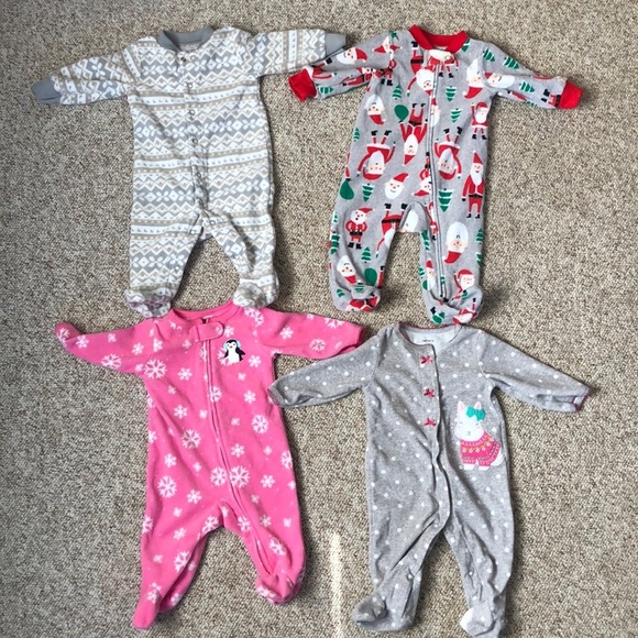 Carter’s 3 Month Fleece PJ’s bundle - Picture 1 of 10
